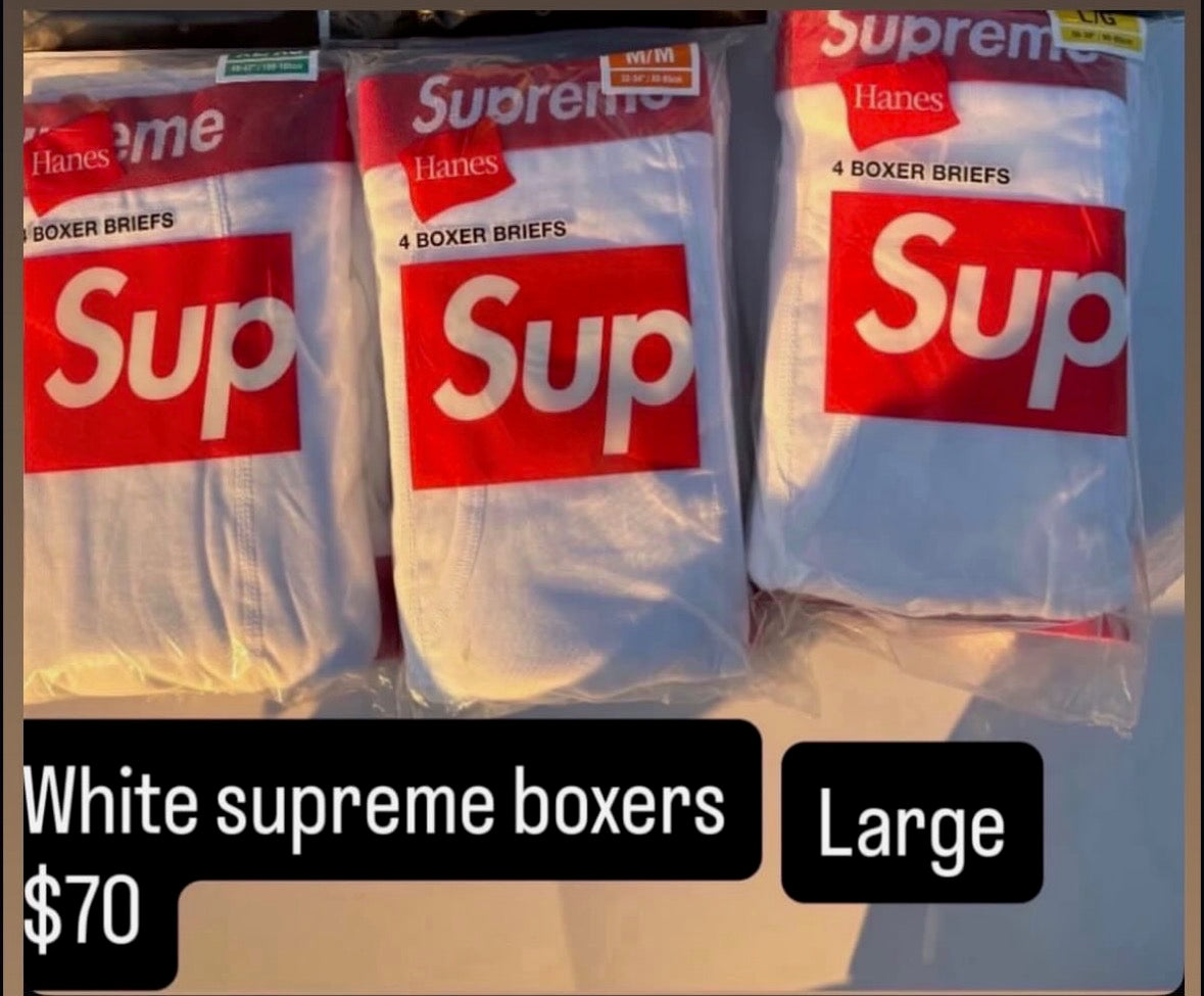 White Supreme Boxers