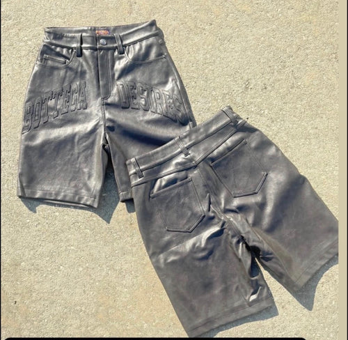 Bottega Desires Leather Shorts